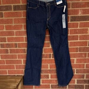 Old Navy WOW Dark Short Mid Rise Waist Boot-Cut Jeans